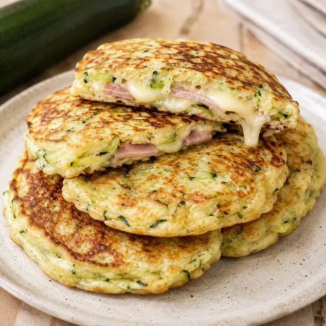 Chèvre courgette pancakes