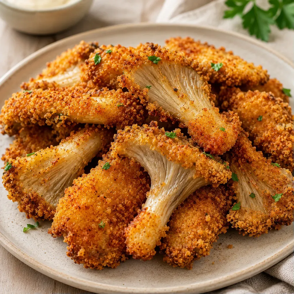 Champignons croustillants vegan