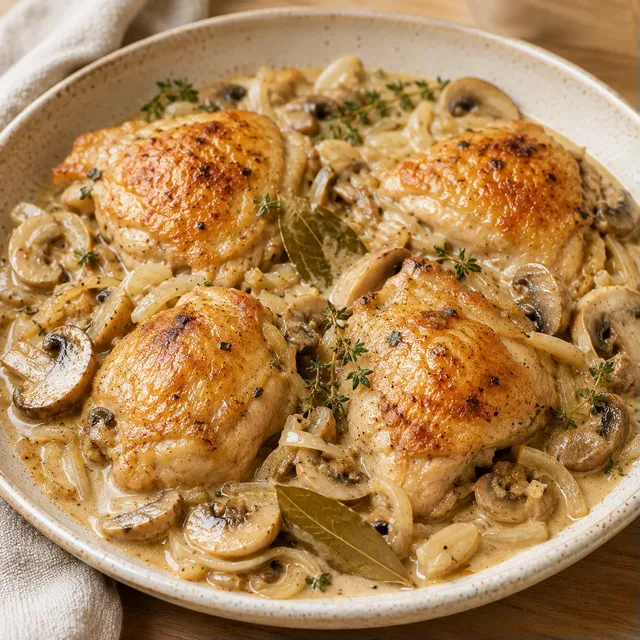 Plat mijoté poulet cidre