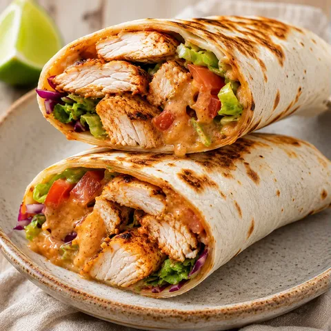 Wrap poulet épicé