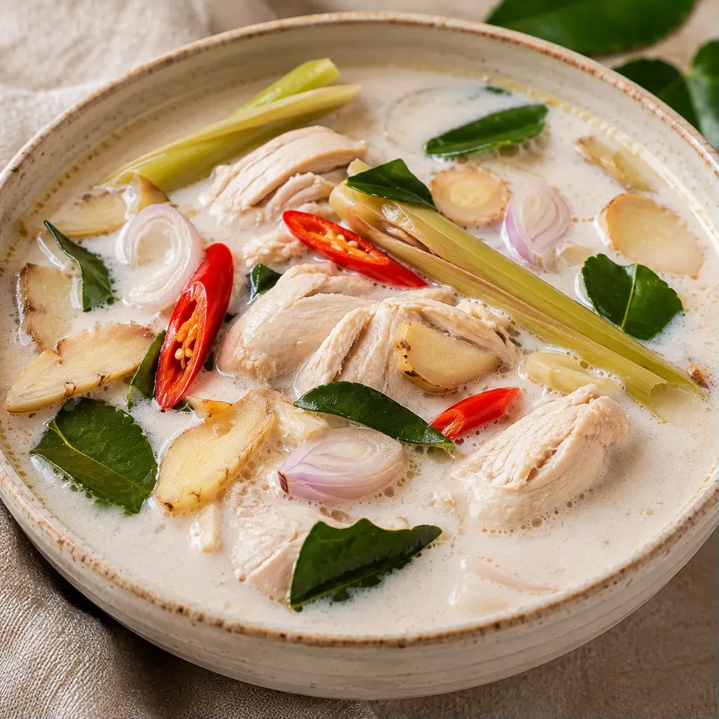 Soupe thaïe onctueuse poulet-coco