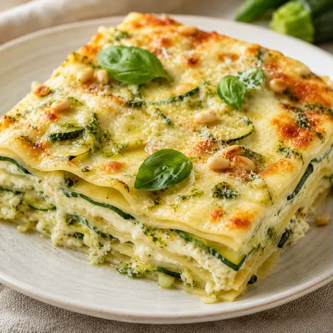 Lasagnes courgettes et basilic