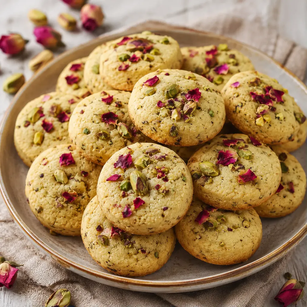 Pistaches et roses