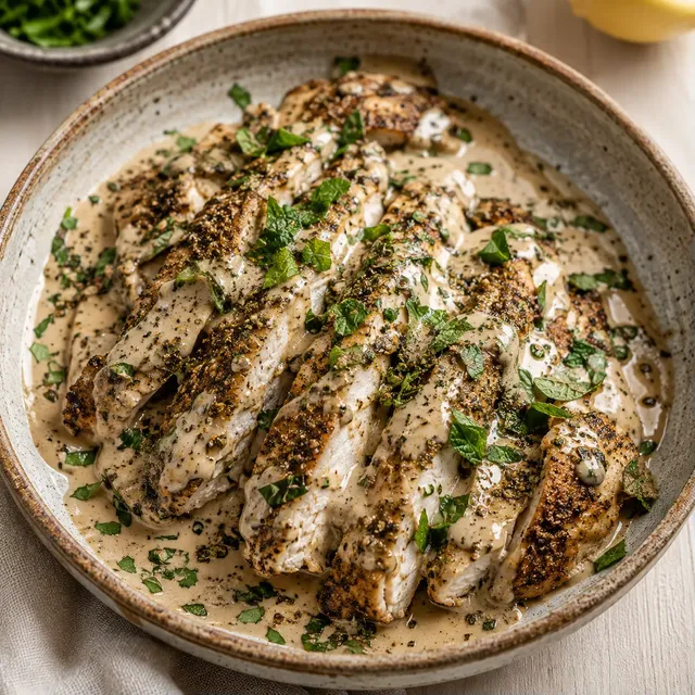 Poulet tendre au zaatar et sauce tahini