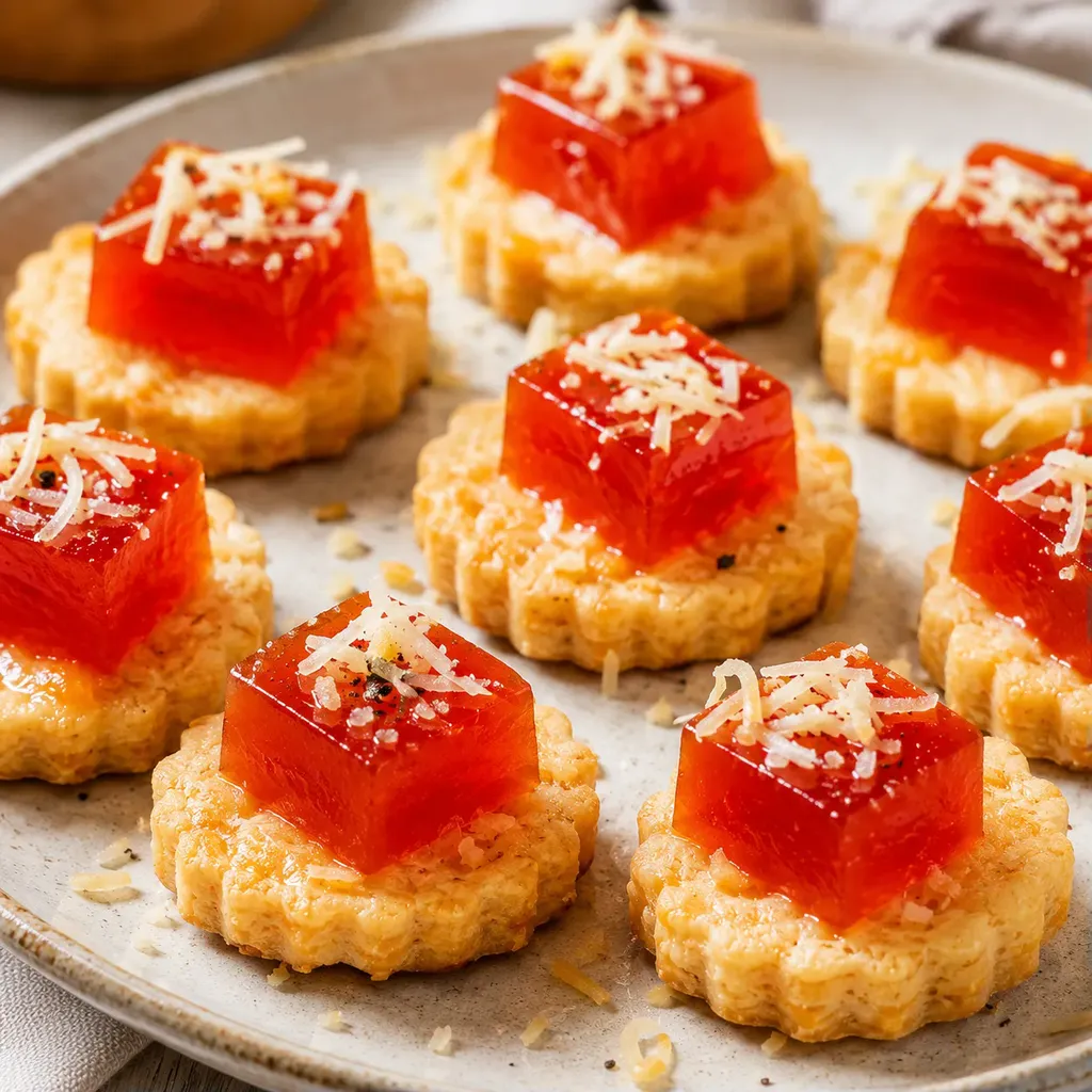 Fromage et gel poivron