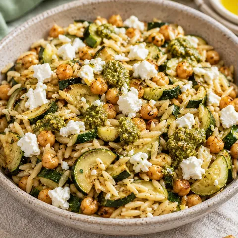 Orzo courgettes & feta