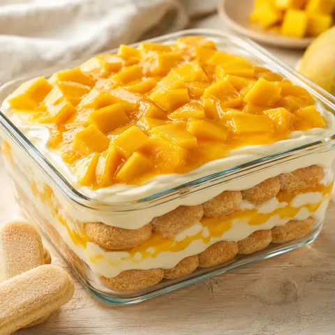 Mangue tiramisu sans œufs