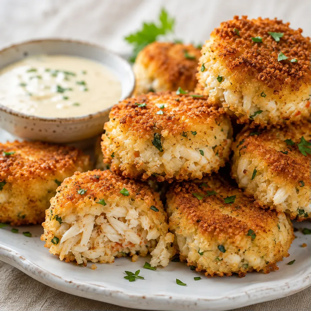 Croquettes de crabe dorées
