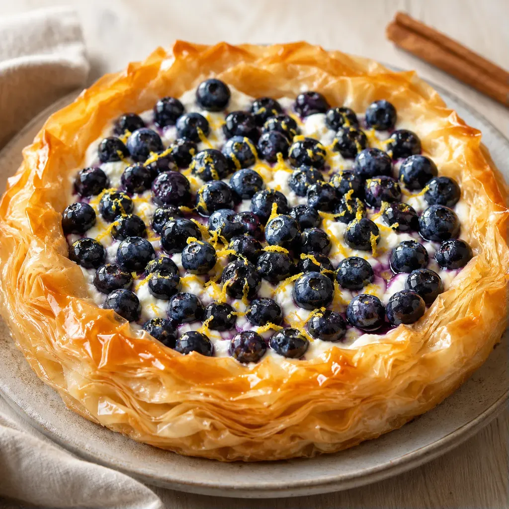Tarte grecque citron-myrtille