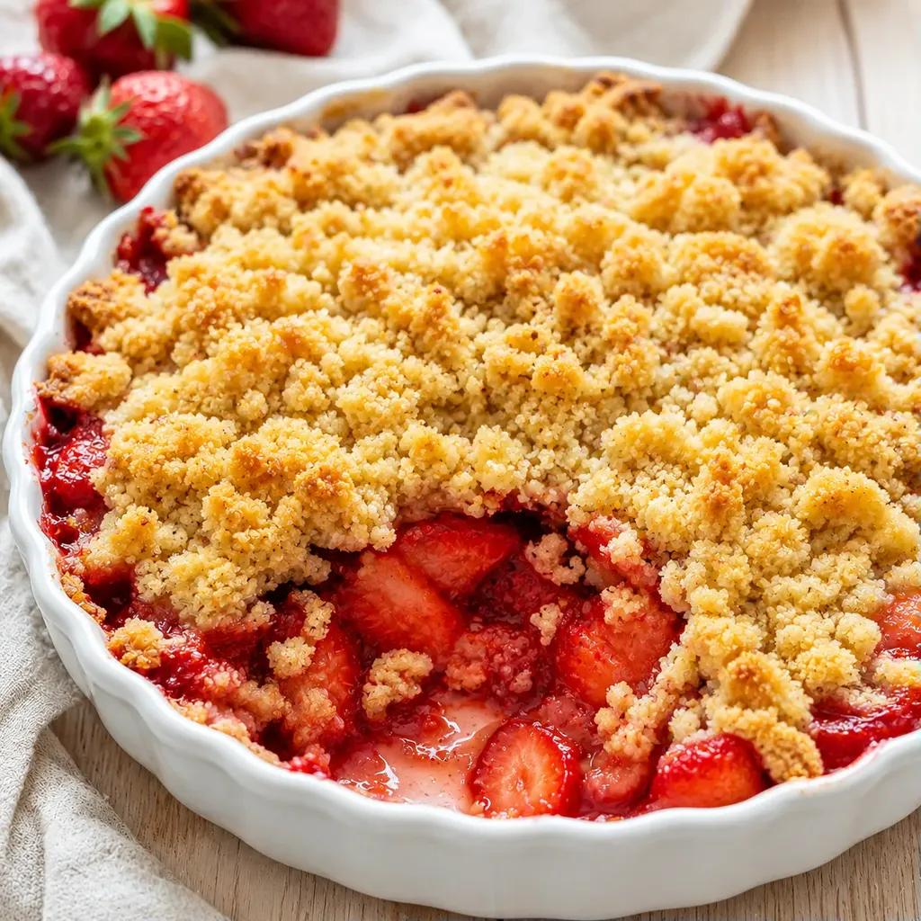 Fraises crumble faciles