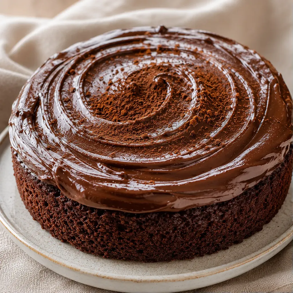 gâteau moelleux au glaçage chocolat café