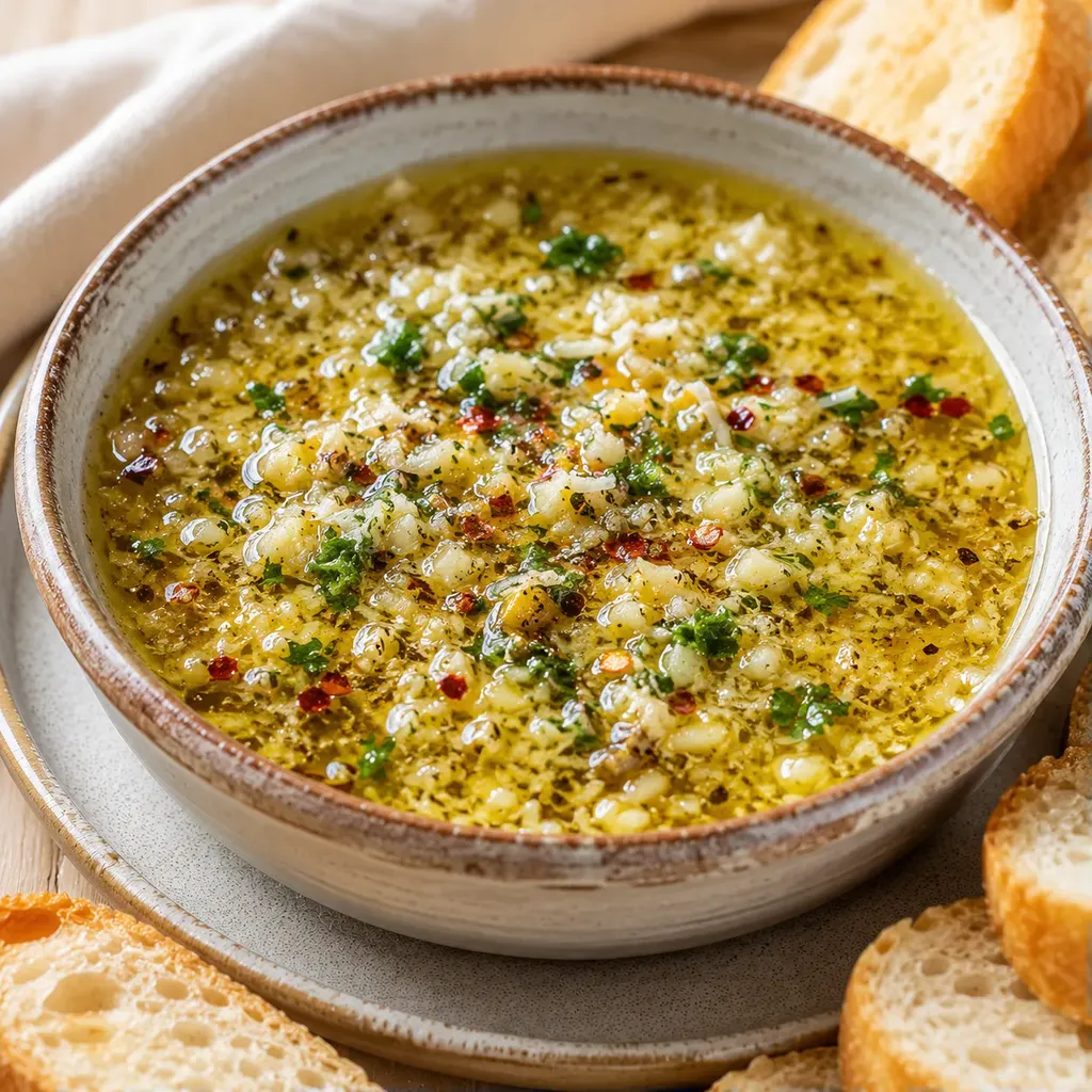 Tempette à l’ail avec huile d’olive