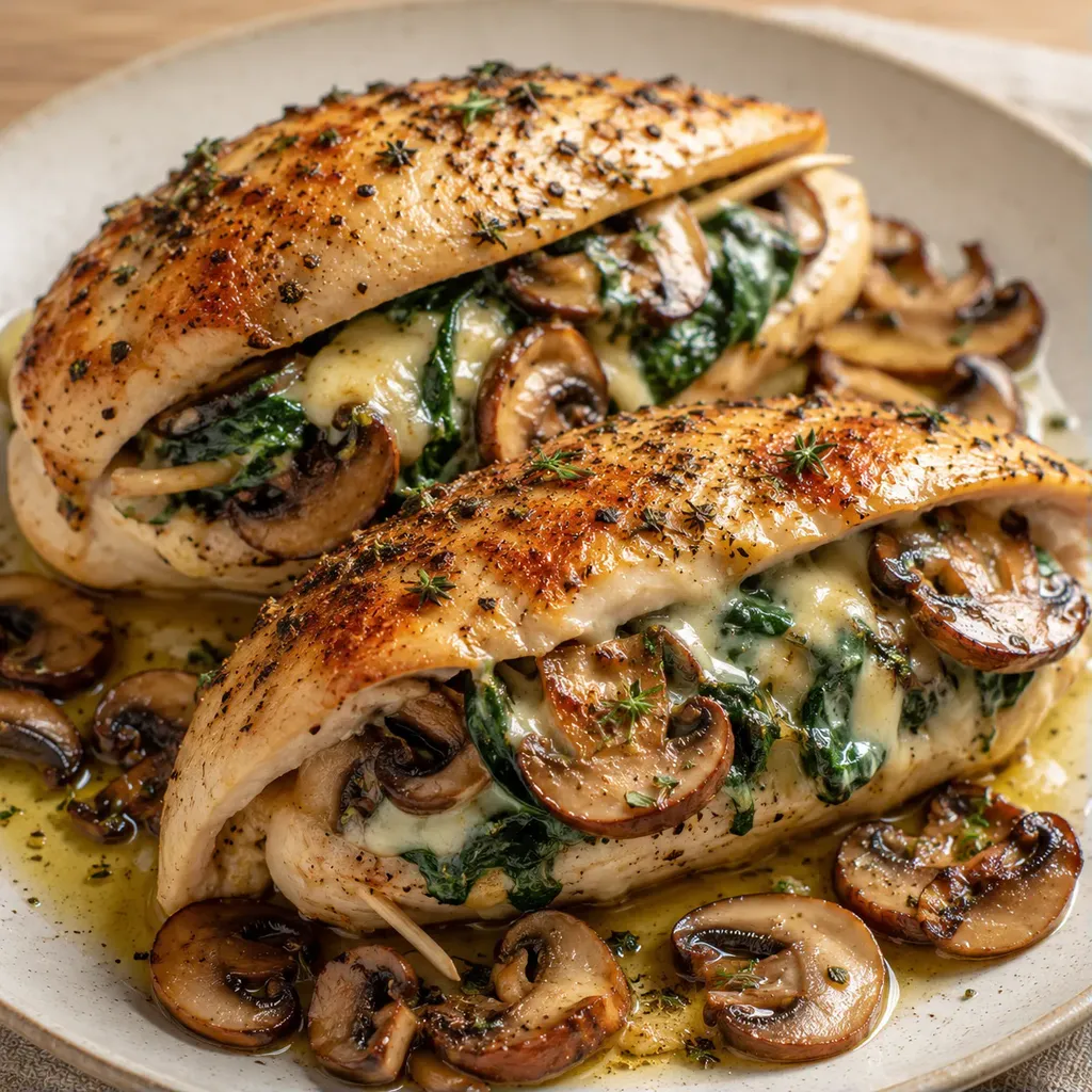 Farci champignons poulet
