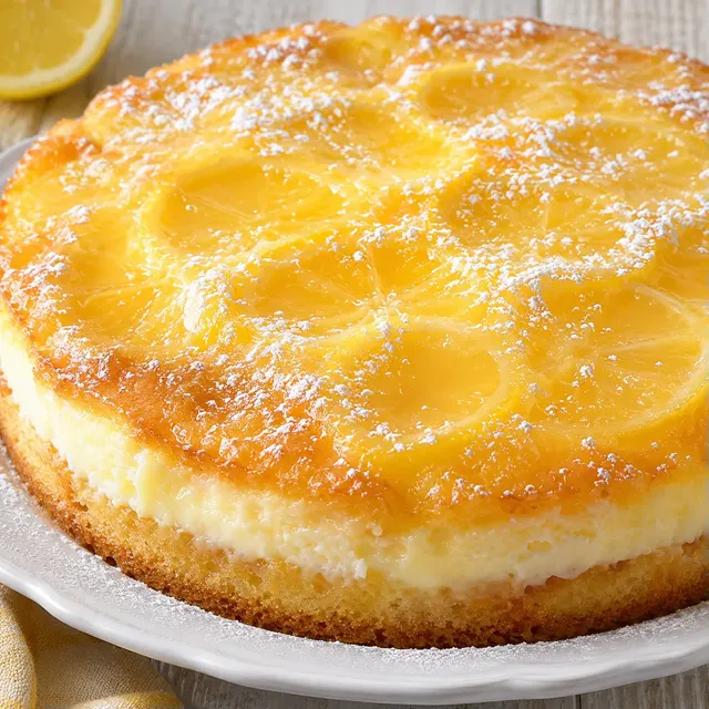 Gâteau citron renversé crémeux