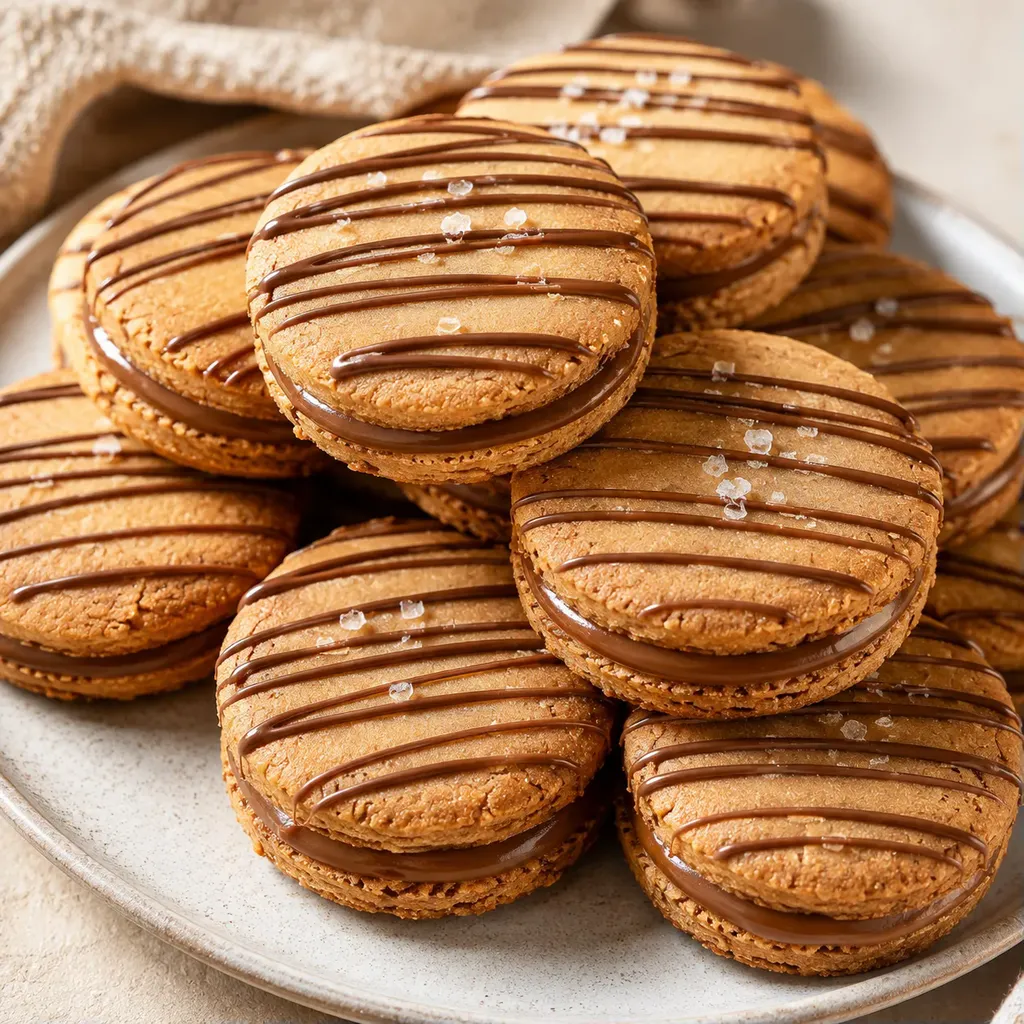 Biscuits au caramel et gianduja maison