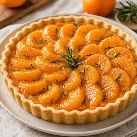 Tarte tangerine romarin