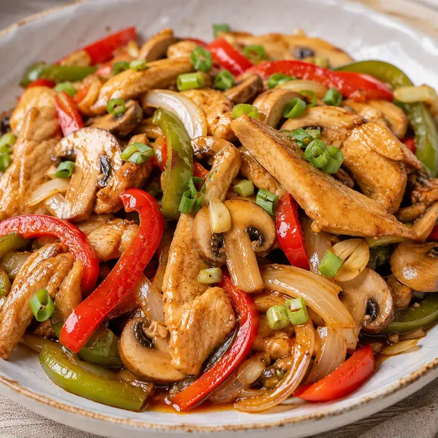 Poulet champignons savoureux