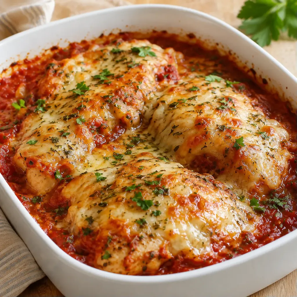 Poulet au Parmesan gratiné