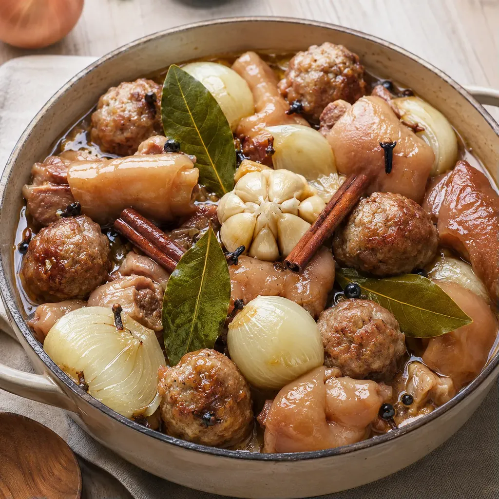 Boulettes et pattes cochon