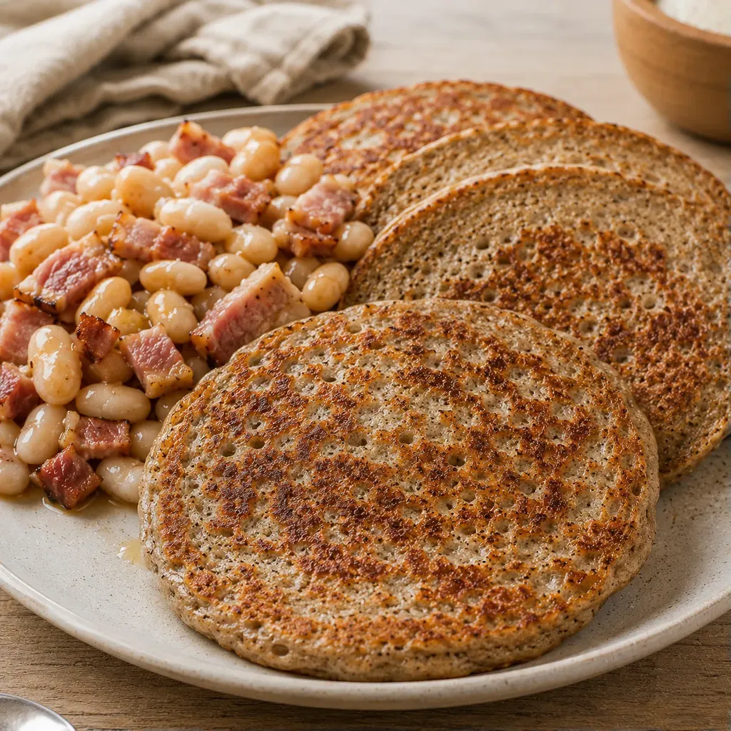 Galettes fèves au lard