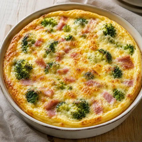 Clafoutis brocoli jambon