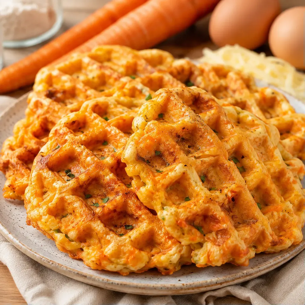 Gaufres légères carotte fromage