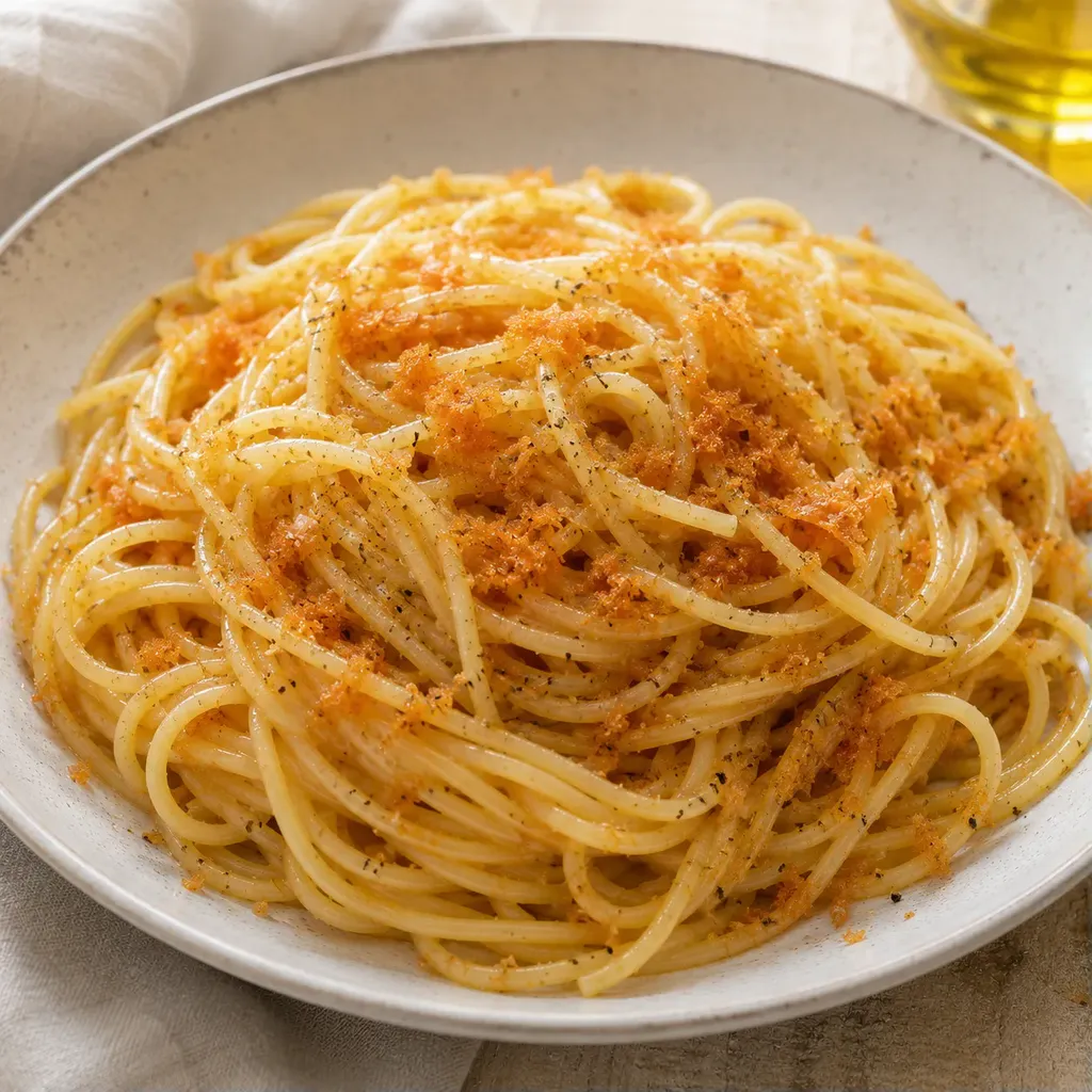 Poutargue et spaghettis