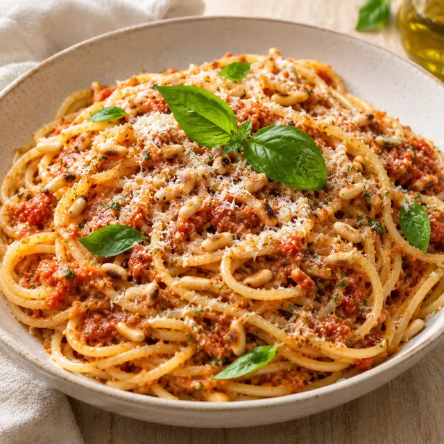 Pesto tomate et pignons