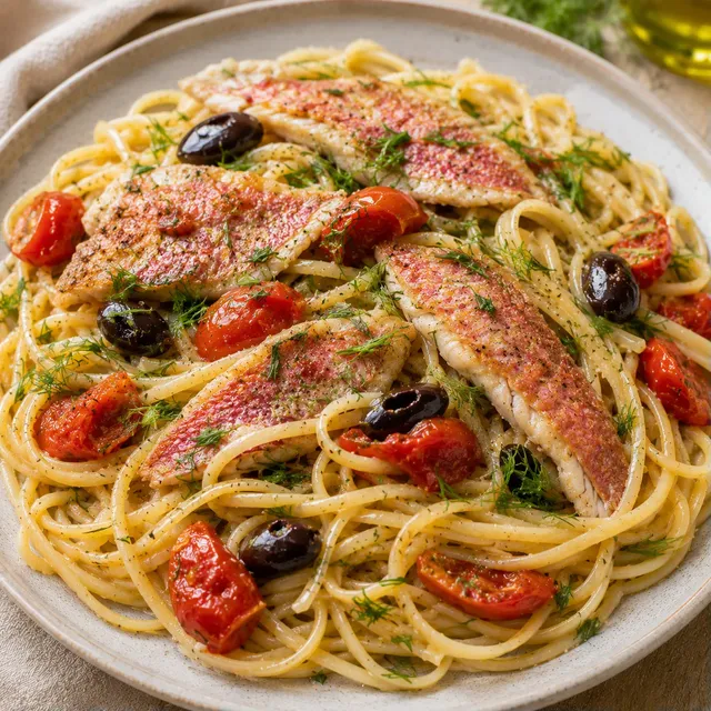 Rougets et spaghettis