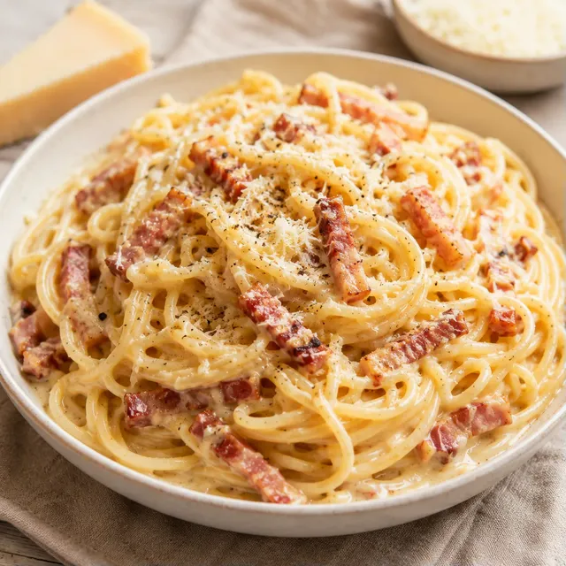 Carbonara crémeux maison