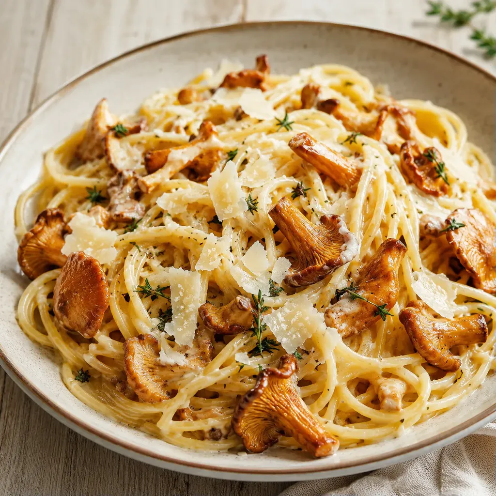 Chanterelles et parmesan