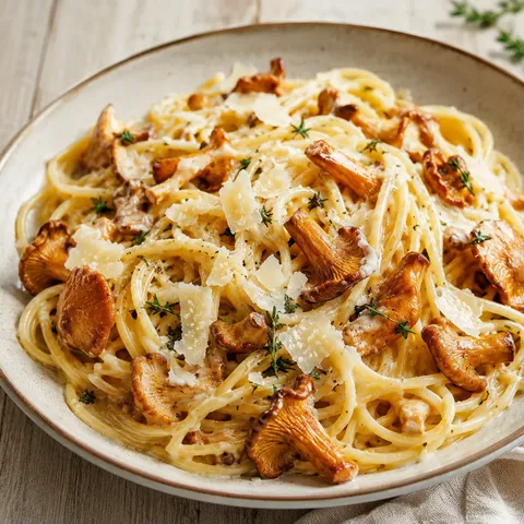 Chanterelles et parmesan