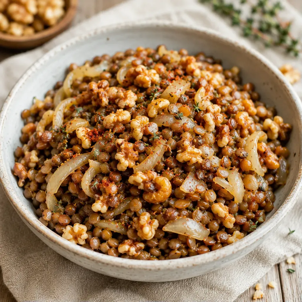 Plat Lentilles et Noix