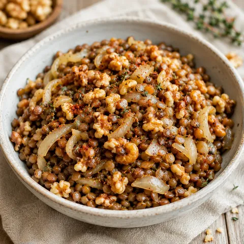 Plat Lentilles et Noix
