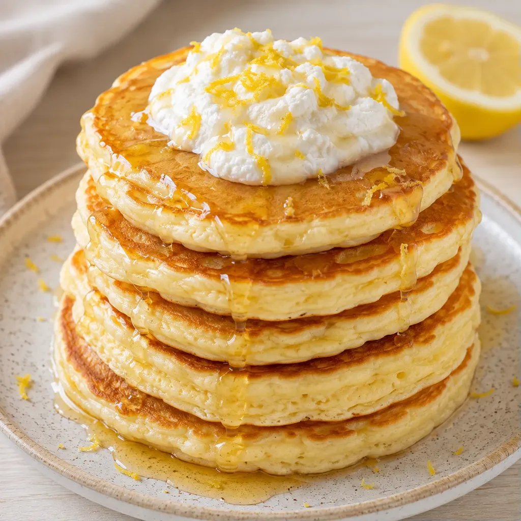 Citron ricotta pancakes
