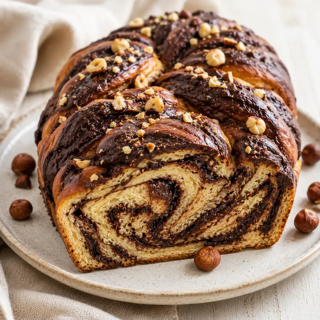Babka légère chocolat noisettes