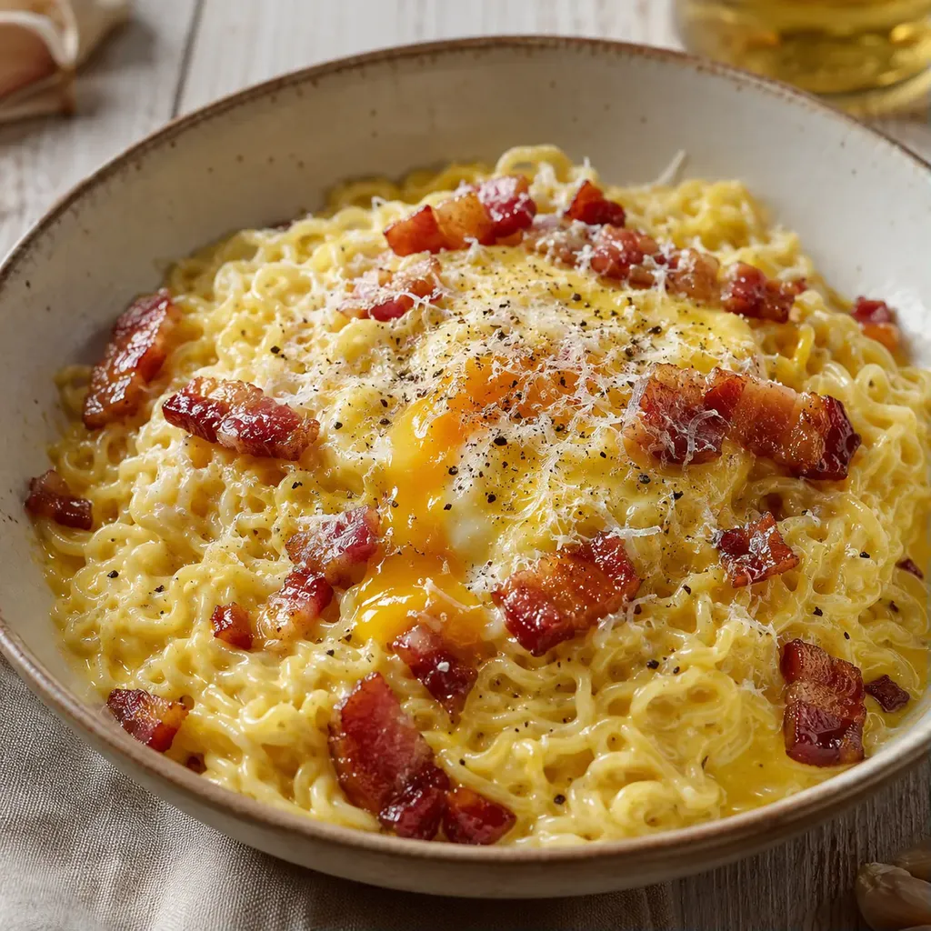 Bacon ramen bière
