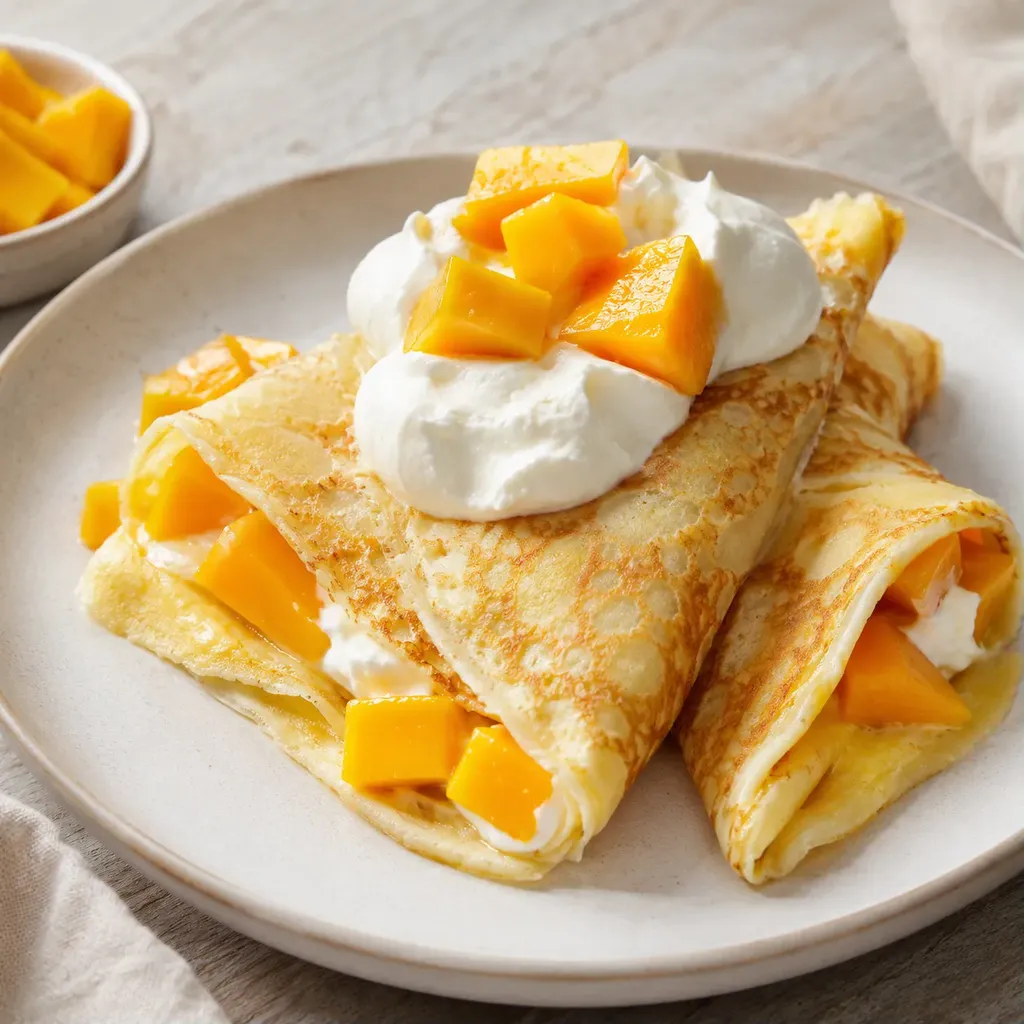 Mangue et crêpes légères