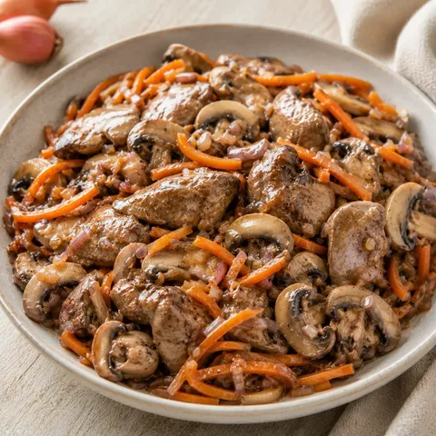 Foies et champignons