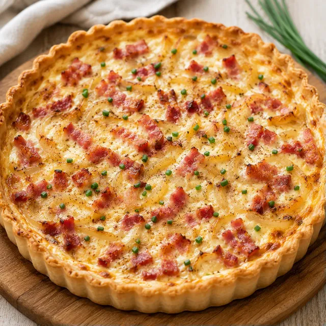 Lardons et crème maison