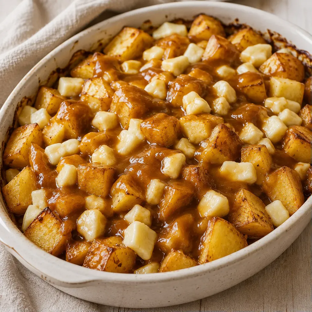 Poutine dorée au four