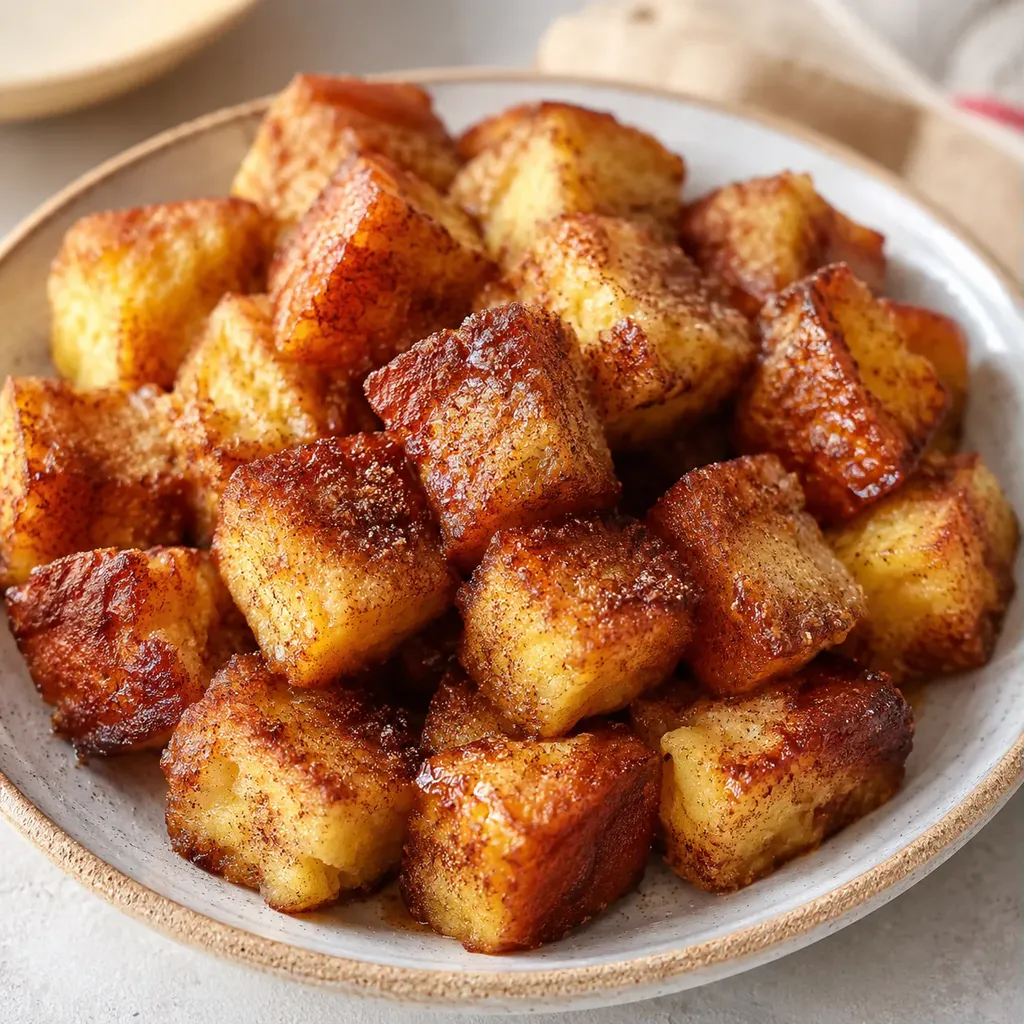 Carrés dorés à la cannelle