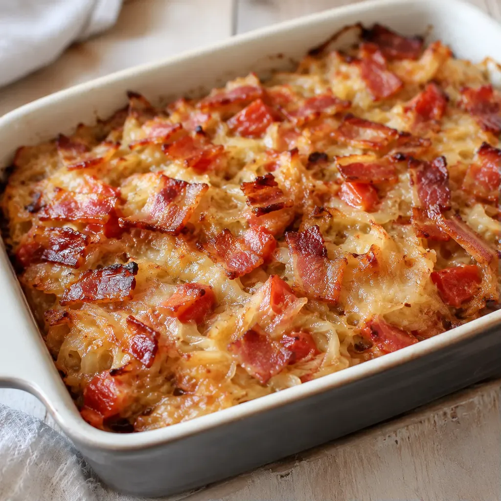 Gratin choucroute bacon