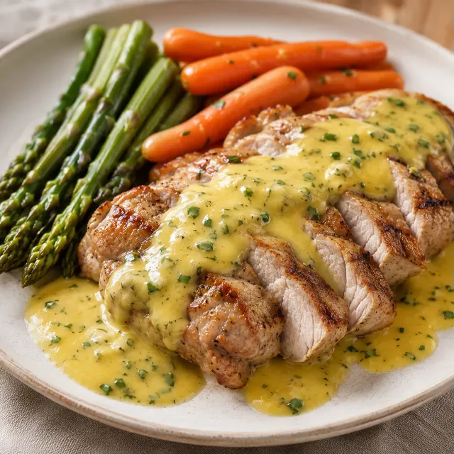 Porc et sauce béarnaise