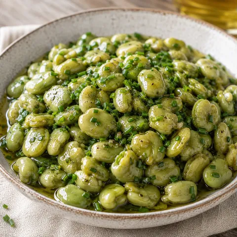 Gourganes vinaigrette fraîche