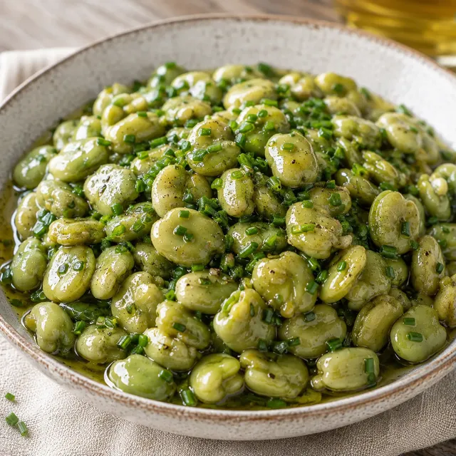 Gourganes vinaigrette fraîche