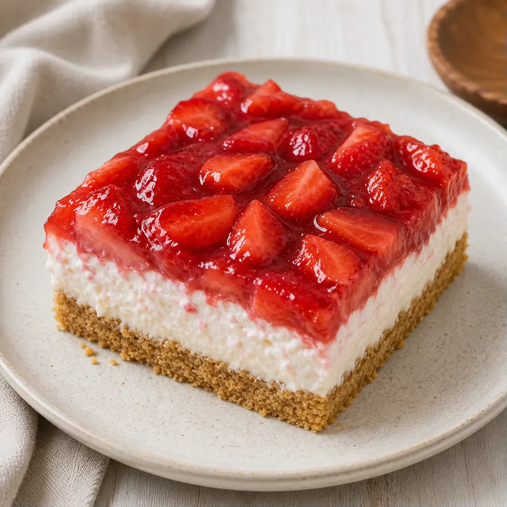 Carrés doux aux fraises