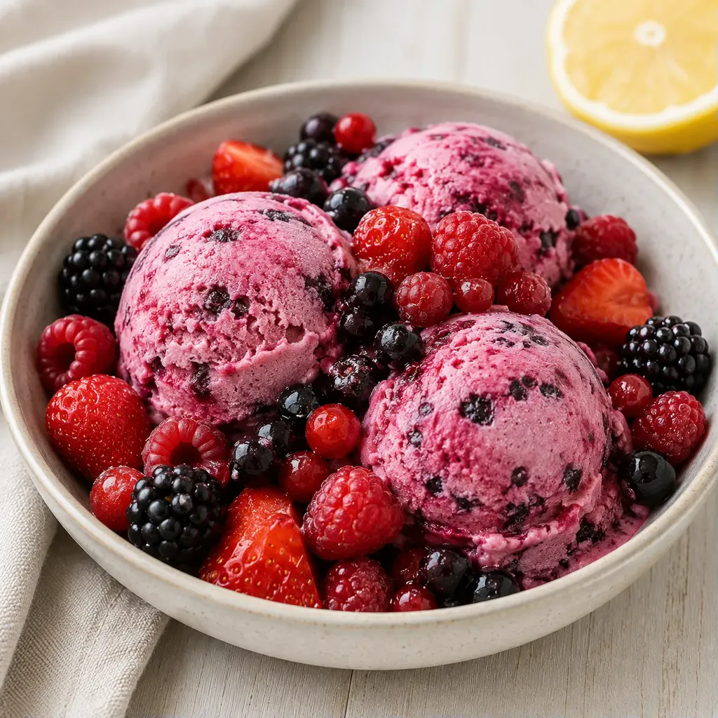 Glace fruits rouges
