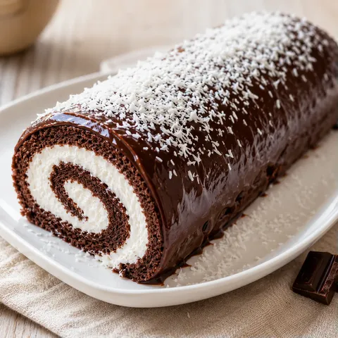 Chocolat noix coco roulé
