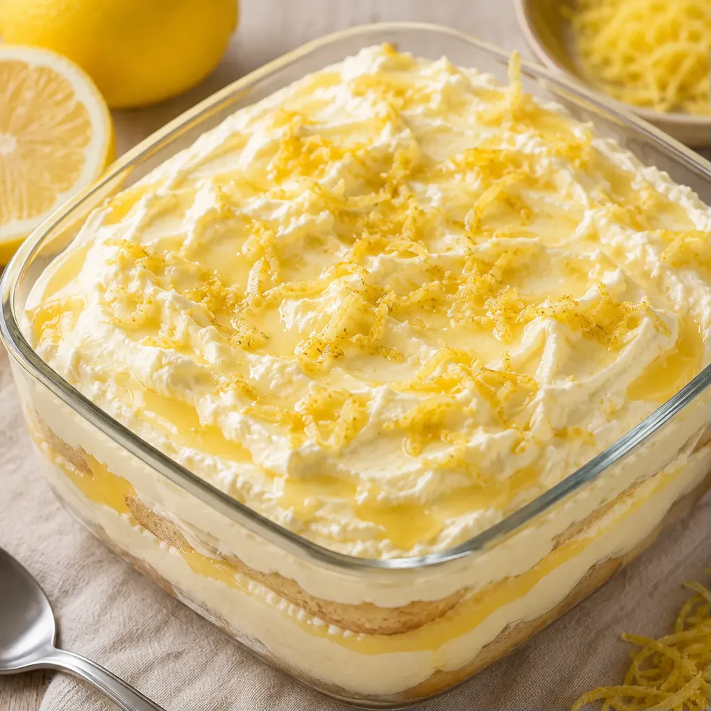 Tiramisu doux citronné